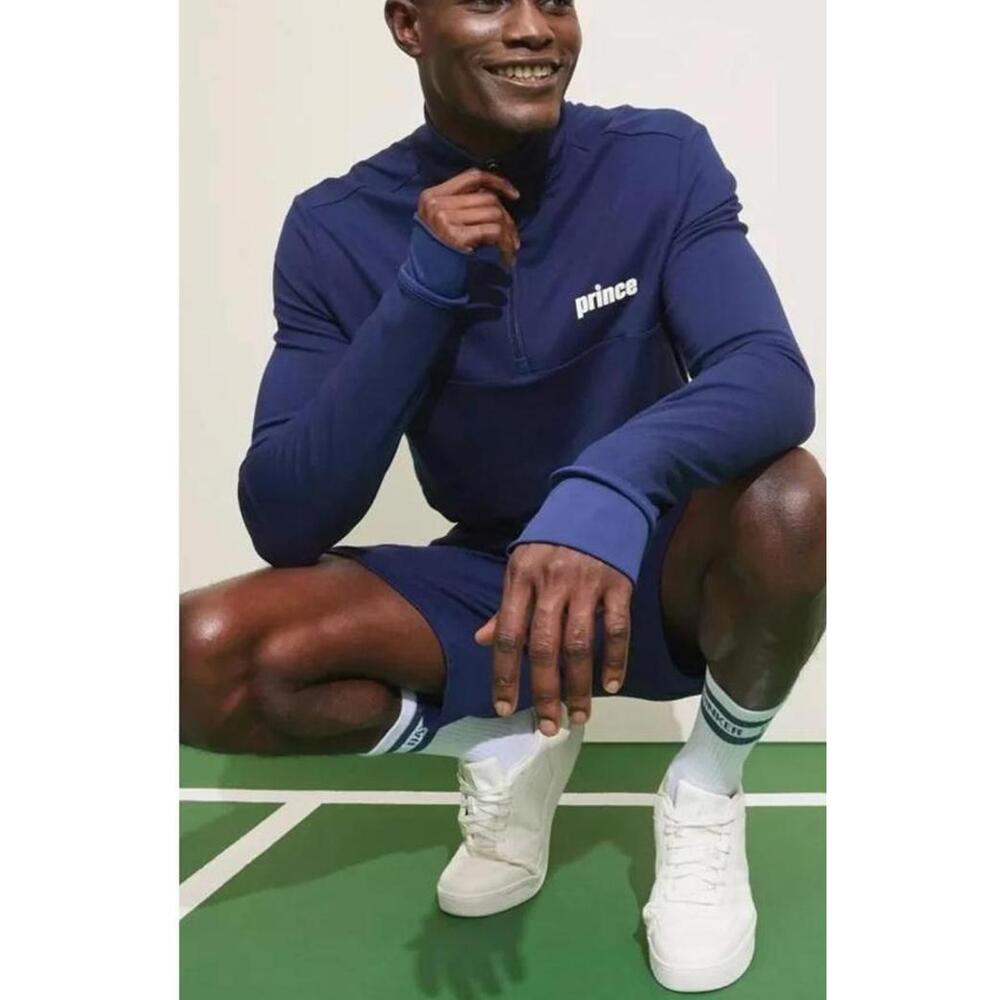 Prince Men's Quarter-Zip Performance Pullover - Navy
